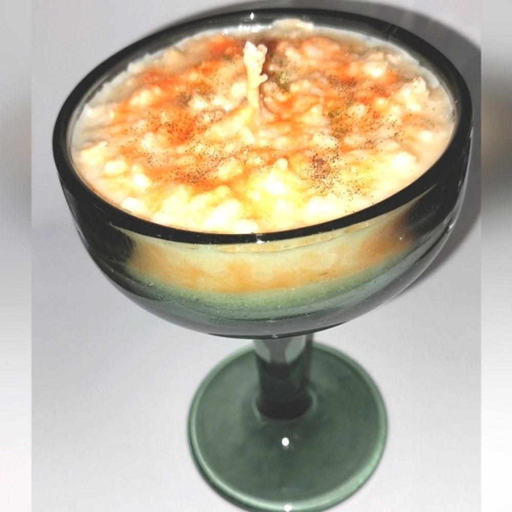 Hand crafted Mango Daiquiri cocktail candle